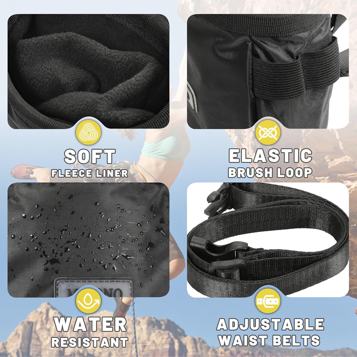 Chalk Bag for Rock Climbing, C - Crossfit Gym のレビューと価格