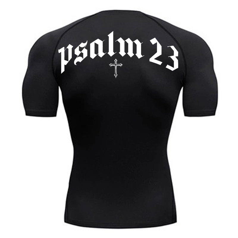 Psalm 23 Cross Print Compressi - Crossfit Gym のレビューと価格