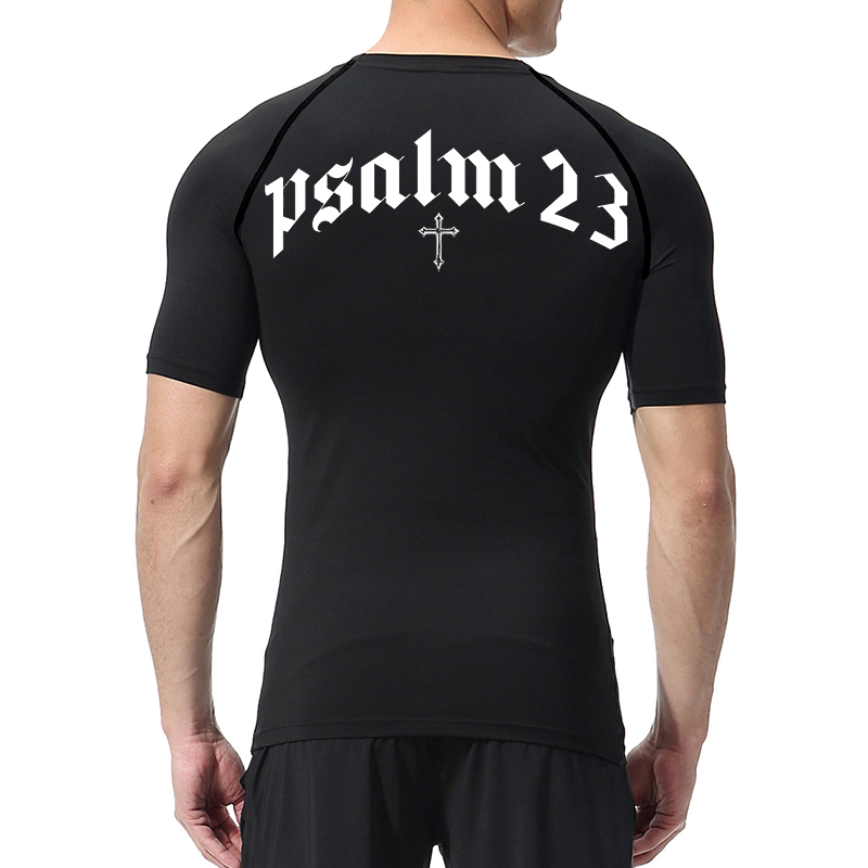 Psalm 23 Cross Print Compressi - Crossfit Gym のレビューと価格